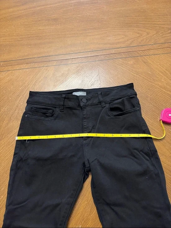 DL1961 Florence 27 Instasculpt Cropped Black Hail 26” inseam - Picture 8 of 10